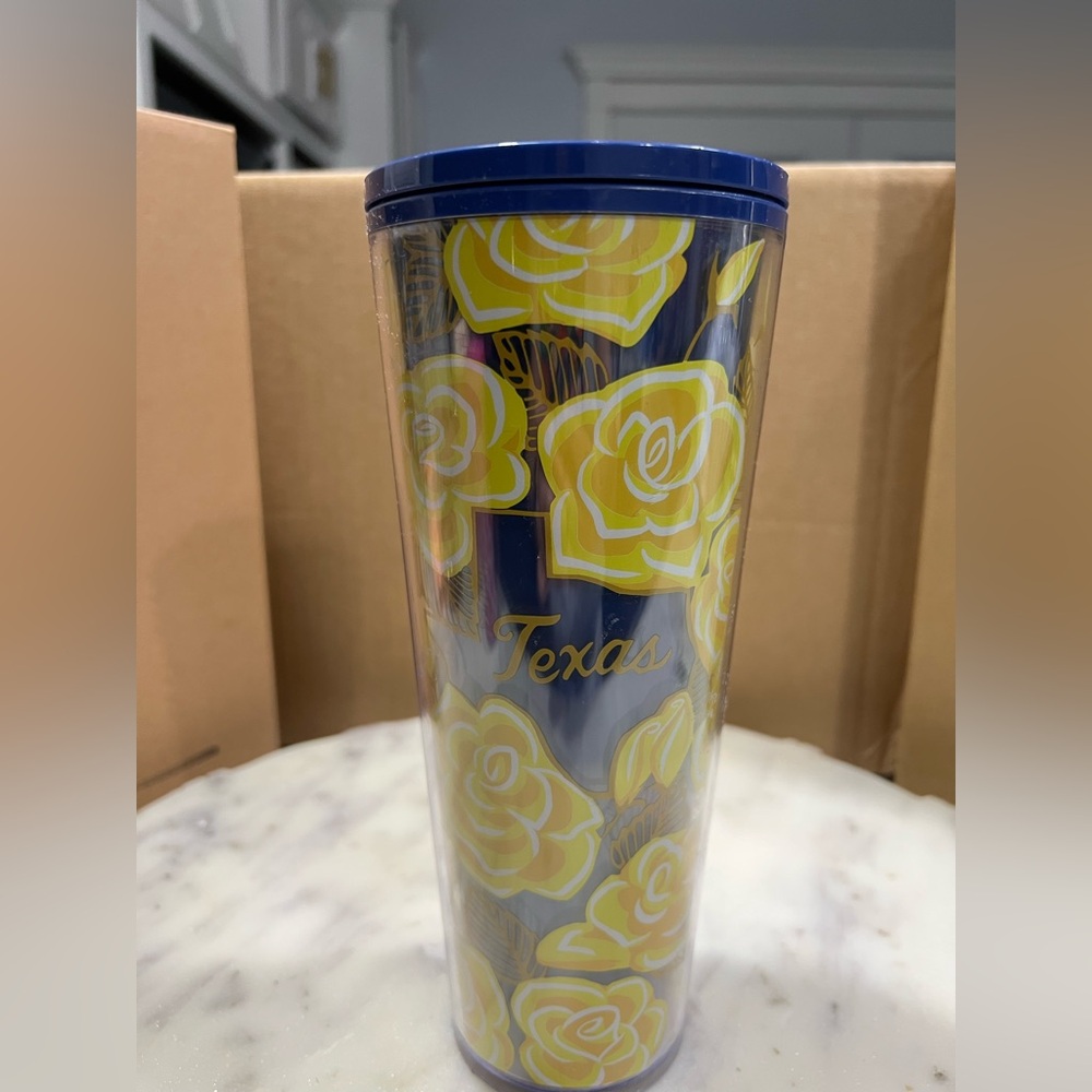 Starbucks 2020 Yellow Rose Of Texas Tumbler Venti 24 oz Collectible - NO STRAW